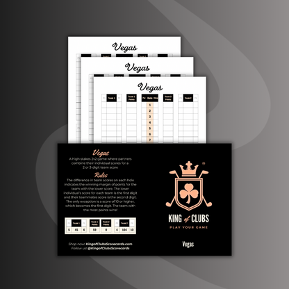 Vegas Scorecards (4 pack)