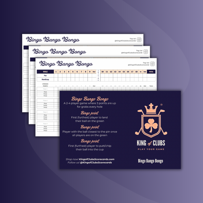 Bingo Bango Bongo Scorecards (4 pack)