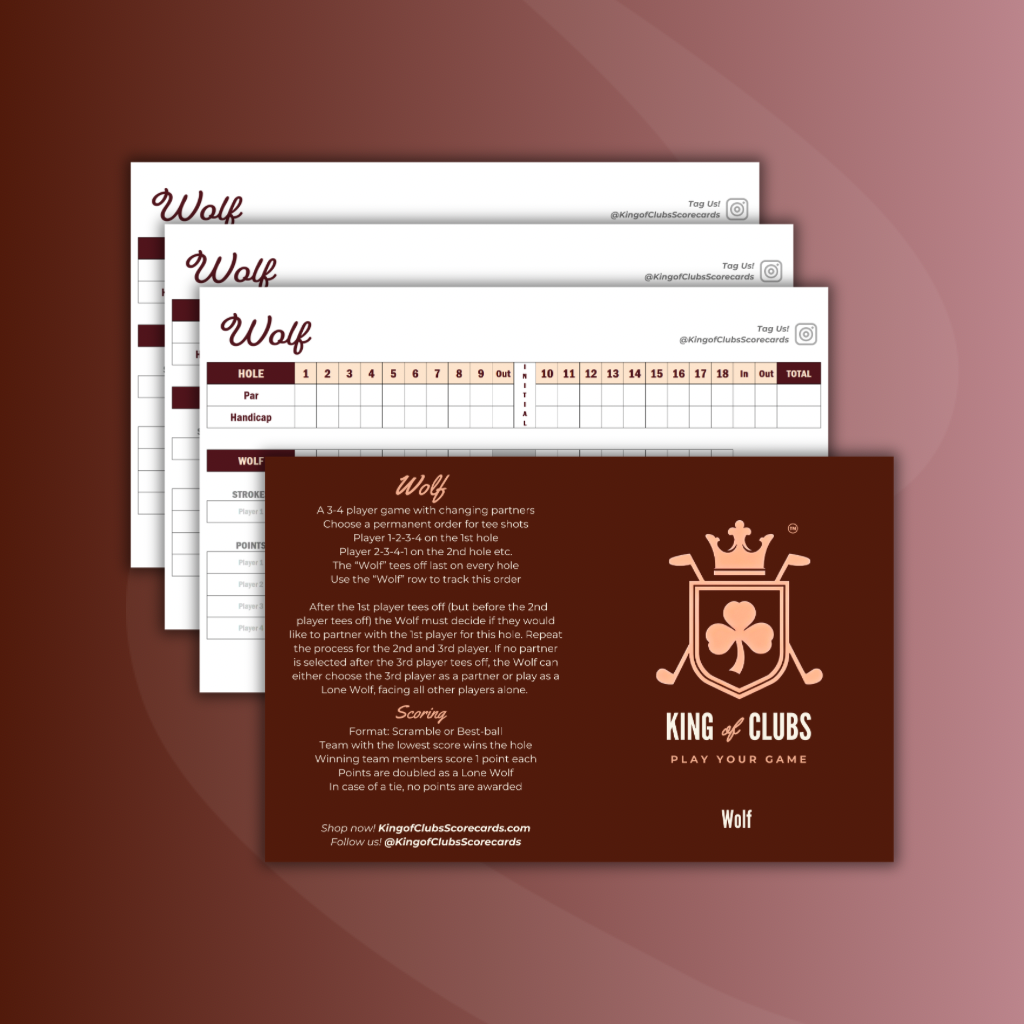 Wolf Scorecards (4 pack)