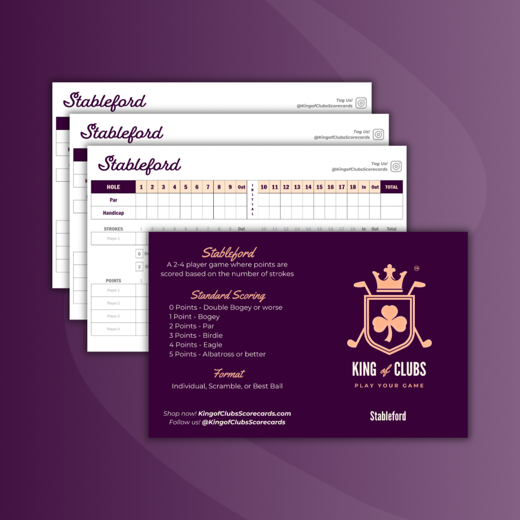 Stableford Scorecards (4 pack)