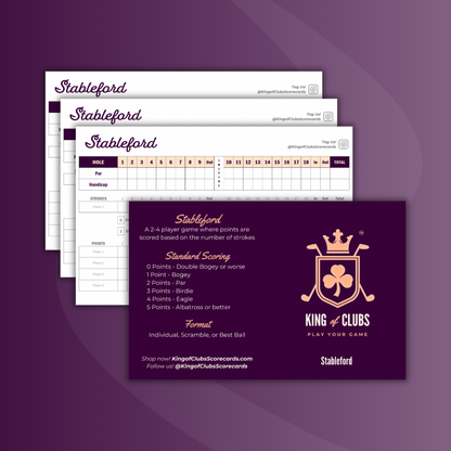 Stableford Scorecards (4 pack)