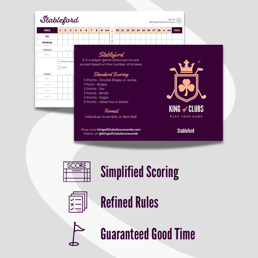 Stableford Scorecards (4 pack)