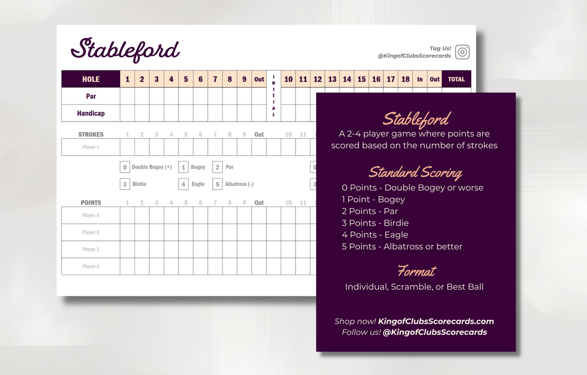 King of Clubs Scorecards